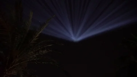 Light show in the sky in Paris Stock Footage 94786421