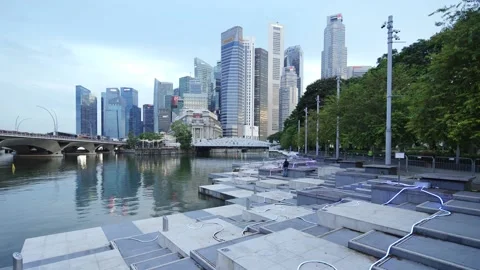 Light Show &amp; Skyline Stock Footage 198176072