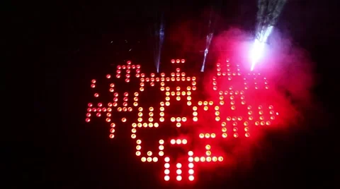 Light show on the stage Stock Footage 54576636