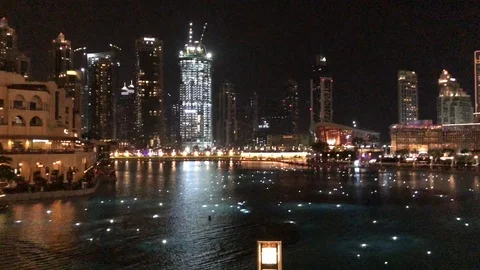 Light show on water Stock Footage 100561575