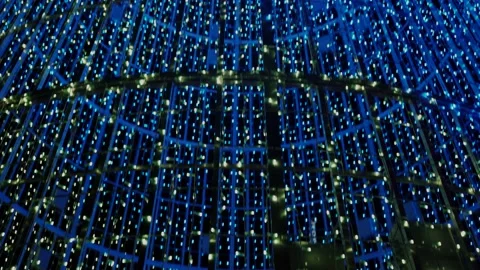 Light Show Xmas Tree Cone Shape Upward Tilt Video stock 154722657