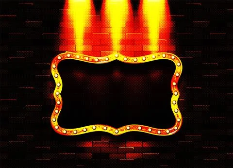 Light sign over dark background. Stock Illustration