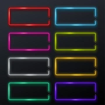 Light signs set dark background Stock Illustration