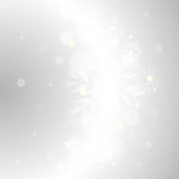 Light silver abstract Christmas background with white snowflakes イラスト素材