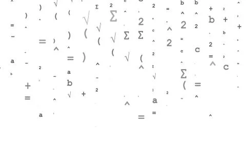 Light Silver, Gray vector backdrop with algebra elements. Stock Illustration