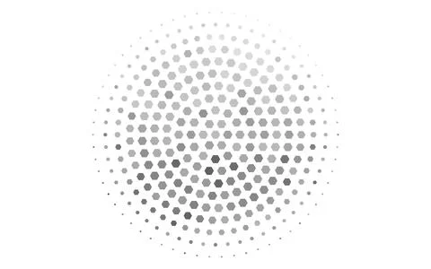 Light Silver, Gray vector backdrop with hexagons. Illustrazione stock