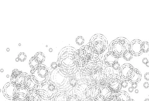 Light Silver, Gray vector background with bubbles. Stock Illustration