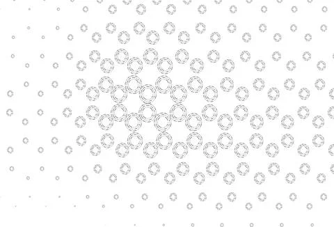 Light silver, gray vector background with bubbles. Stock Illustration