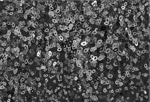 Light Silver, Gray vector background with bubbles. Illustrazione stock