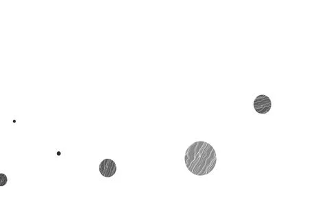 Light silver, gray vector background with bubbles. Stock Illustration