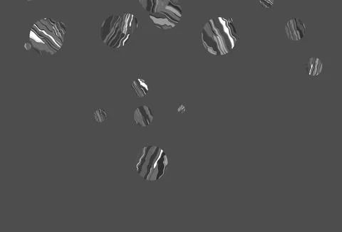 Light silver, gray vector background with bubbles. Illustrazione stock
