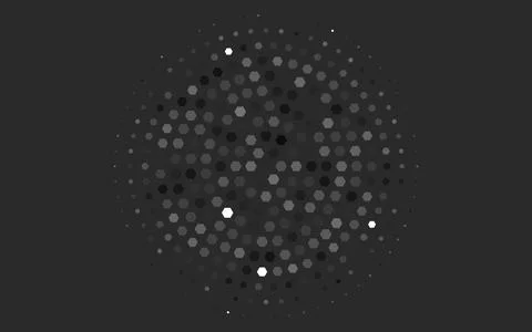 Light Silver, Gray vector background with hexagons. Stock Illustration