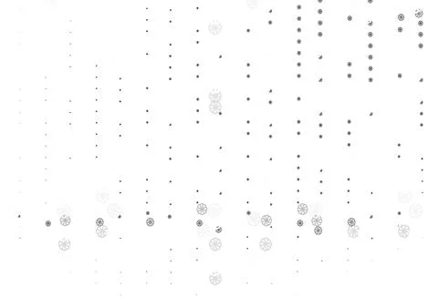 Light Silver, Gray vector background with xmas snowflakes. Stock Illustration