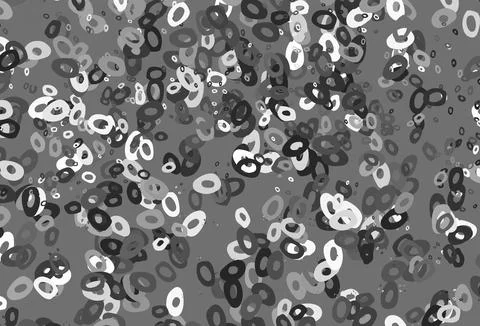 Light Silver, Gray vector background with bubbles. Illustrazione stock