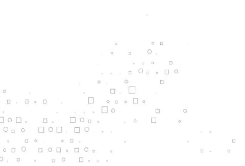 Light Silver, Gray vector layout with circle spots, cubes. Stock Illustration