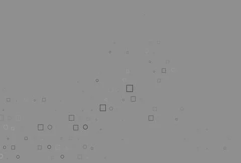 Light Silver, Gray vector layout with circle spots, cubes. Stock Illustration