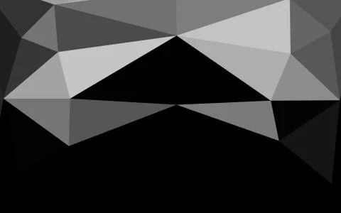 Light Silver, Gray vector low poly layout. Stock Illustration