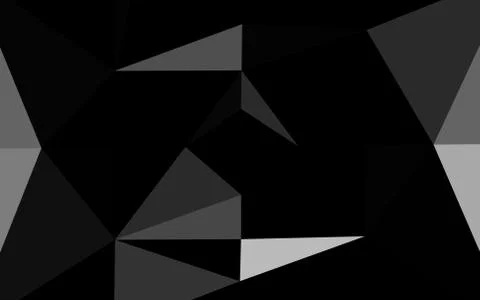 Light Silver, Gray vector low poly cover. Illustrazione stock