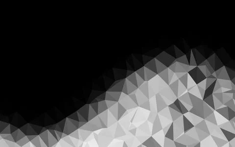 Light Silver, Gray vector low poly cover. Stock Illustration