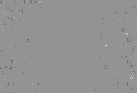 Light Silver, Gray vector pattern with spheres, squares. Illustrazione stock