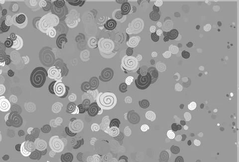Light Silver, Gray vector pattern with lines, ovals. 스톡 일러스트