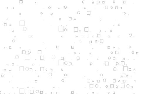 Light Silver, Gray vector pattern with spheres, squares. Illustrazione stock