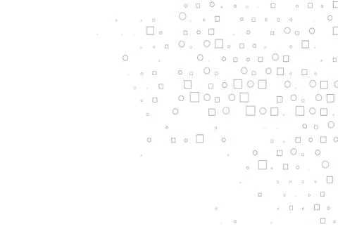 Light Silver, Gray vector pattern with spheres, squares. Illustrazione stock
