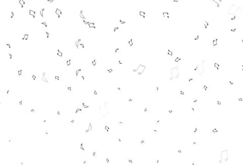 Light Silver, Gray vector pattern with music elements. Illustrazione stock