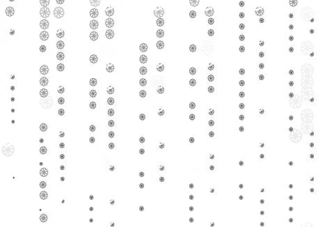 Light Silver, Gray vector pattern with christmas snowflakes. Stock Illustration