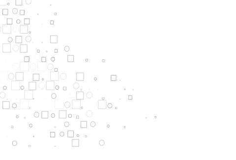 Light Silver, Gray vector pattern with spheres, squares. Illustrazione stock