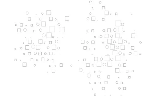 Light Silver, Gray vector pattern with spheres, squares. Illustrazione stock