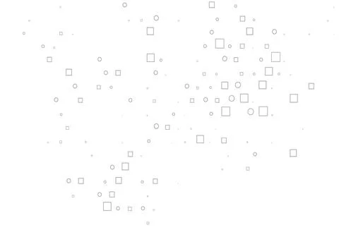 Light Silver, Gray vector pattern with spheres, squares. 스톡 일러스트