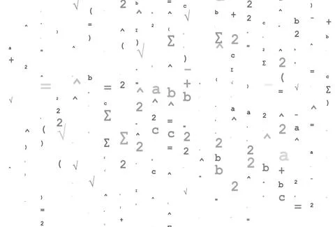Light Silver, Gray vector pattern with arithmetic signs. Stock Illustration