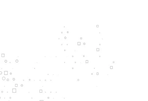 Light Silver, Gray vector pattern with spheres, squares. Stock Illustration