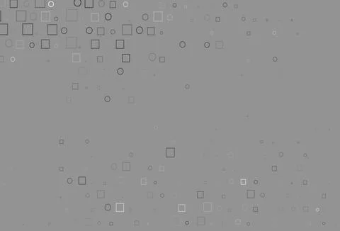 Light Silver, Gray vector pattern with spheres, squares. 스톡 일러스트