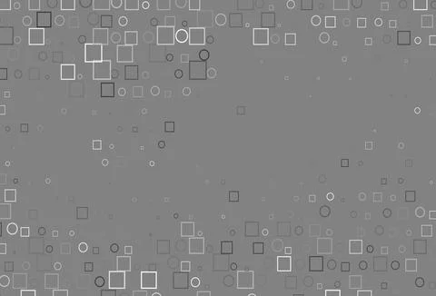 Light Silver, Gray vector pattern with spheres, squares. 스톡 일러스트