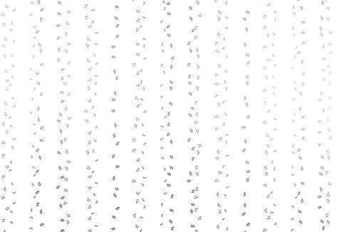 Light Silver, Gray vector pattern with music elements. Stock Illustration
