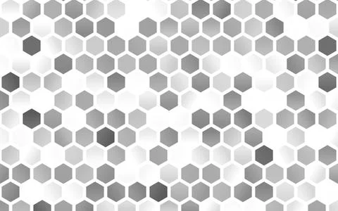 Light Silver, Gray vector pattern with colorful hexagons. Stock Illustration