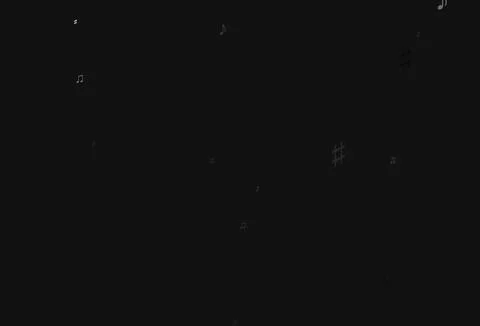 Light Silver, Gray vector pattern with music elements. Stock Illustration