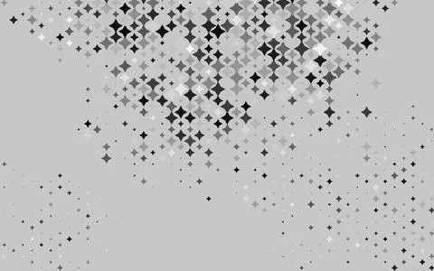 Light Silver, Gray vector pattern with christmas stars. Stock Illustration