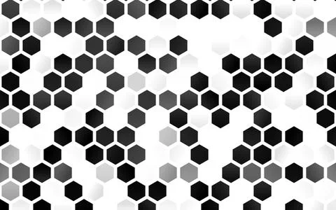 Light Silver, Gray vector pattern with colorful hexagons. Stockillustratie