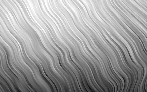 Light Silver, Gray vector pattern with lines, ovals. Stock Illustration