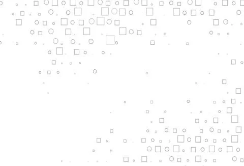 Light Silver, Gray vector pattern with spheres, squares. Illustrazione stock