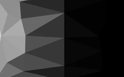 Light Silver, Gray vector polygon abstract background. 스톡 일러스트