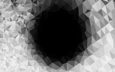 Light Silver, Gray vector polygonal pattern. Stock Illustration