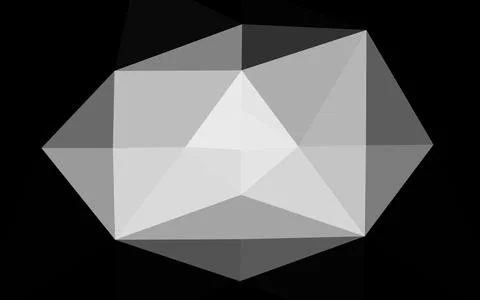 Light Silver, Gray vector polygonal background. Illustrazione stock