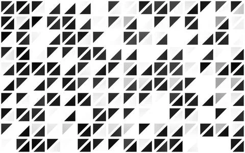 Light Silver, Gray vector seamless background with triangles. Stock Illustration