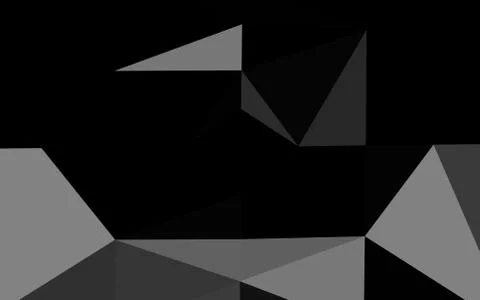 Light Silver, Gray vector shining triangular pattern. Stock Illustration