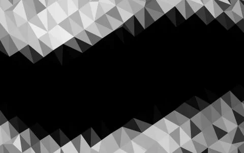 Light Silver, Gray vector shining triangular background. Stock Illustration
