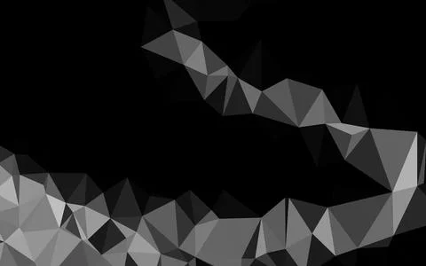 Light Silver, Gray vector shining triangular pattern. Stock Illustration